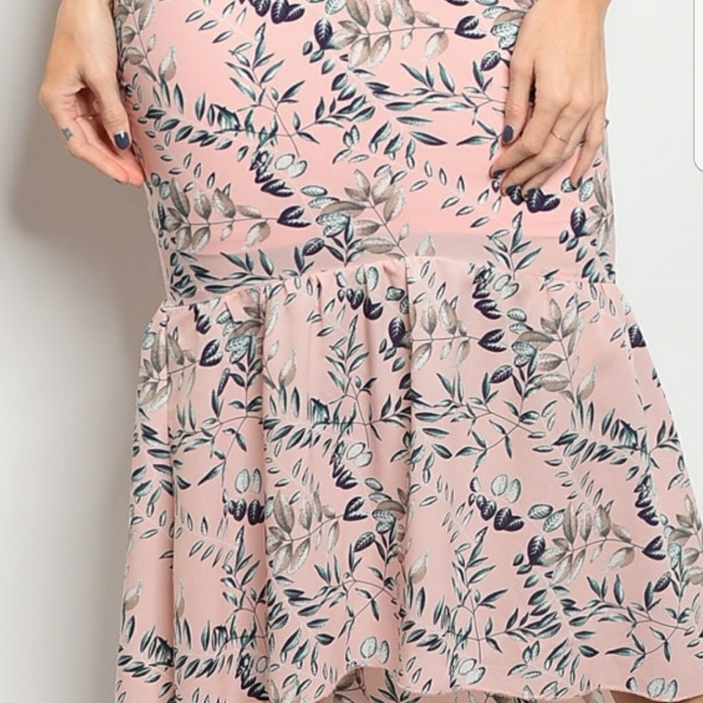 💦PINK FLORAL DRESS-101 - Picture 4 of 4